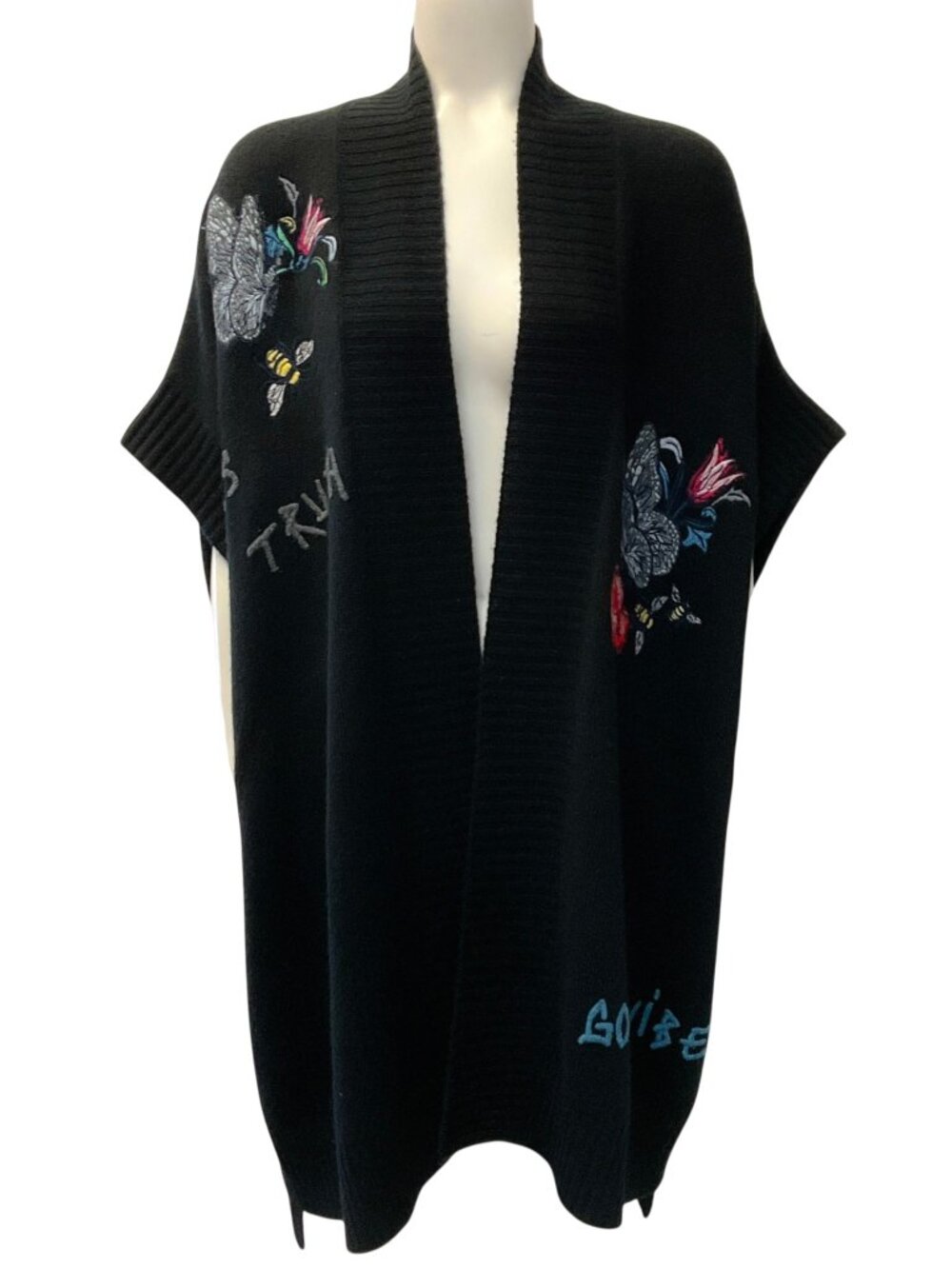 Zadig & Voltaire Black Cashmere Indiany Open Cardigan